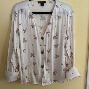 Something Navy; Blouse; 100% rayon long sleeves